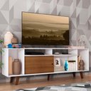 Ver imagem 1 de Rack para Tv até 65 Polegadas Madesa Cancun com Pés - Branco/rustic/rustic