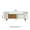 Ver imagem 4 de Rack para Tv até 65 Polegadas Madesa Cancun com Pés - Branco/rustic/rustic