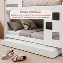 Ver imagem 4 de Cama Auxiliar para Cama de Solteiro 100% MDF Branco/Acetinado