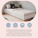 Ver mais imagens de Cama Auxiliar para Cama de Solteiro 100% MDF Branco/Acetinado
