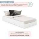 Ver imagem 2 de Cama Auxiliar para Cama de Solteiro 100% MDF Branco/Acetinado