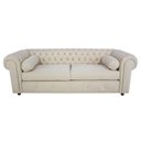 Ver imagem 1 de Sofá Chesterfield 03 Lugares 2.30 Cm Cor Bege 1050-01 Jr