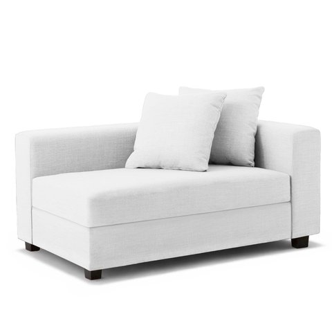 Recamier Divã Aspen 1,40m Corino Branco - Inova Decorações 