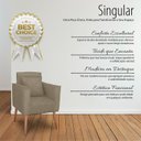 Ver imagem 2 de Cadeira Poltrona para Sala Quarto Confortável e Reforçada Minimalista Contemporânea:capuccino