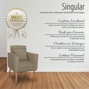 Ver imagem 2 de Cadeira Poltrona para Sala Quarto Confortável e Reforçada Minimalista Contemporânea:capuccino