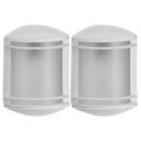 Ver imagem 1 de Kit 2 Arandelas Luminárias de Parede Branco Elegance E27 Grade Redonda Lente Fosca Dital