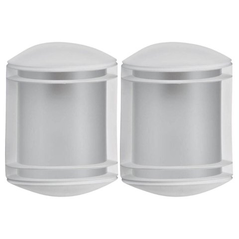 Kit 2 Arandelas Luminárias de Parede Branco Elegance E27 Grade Redonda Lente Fosca Dital