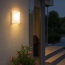 Ver imagem 4 de Kit 2 Arandelas Luminárias de Parede Branco Elegance E27 Grade Redonda Lente Fosca Dital