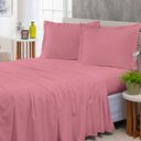 Ver imagem 1 de Jogo de Cama Queen Aba Americana 300 Fios Toque Macio 4 Peças Rosê