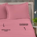 Ver imagem 3 de Jogo de Cama Queen Aba Americana 300 Fios Toque Macio 4 Peças Rosê