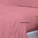 Ver imagem 6 de Jogo de Cama Queen Aba Americana 300 Fios Toque Macio 4 Peças Rosê