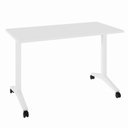 Ver imagem 2 de Escrivaninha Rebatível Escritório e Home Office 120 cm X 60 cm Design Moderno Base Móvel Metá