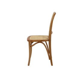 Cadeira Country Madeira Betula Rattan Natural para Mesa de Jantar Cozinha Eventos - 2