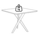 Ver mais imagens de Mesa de Jantar Cacau com 4 Cadeiras Estofadas Juparana Linho Cinza Ornar