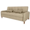 Ver imagem 1 de Sofa Cama 2 Lugares 206 Cm Donna Linho Vancouver E488 Palha Milani Store Palha