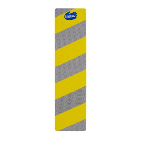 Manta Protetora para Porta 60 x 15 cm Cinza e Amarela