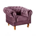Ver imagem 1 de Poltrona Dom Pedro Decorativa para Sala Veludo com Espuma D26 Plus Roxo 380 Bella Decor