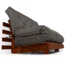Ver imagem 2 de Sofá Cama Casal Futon Tokio D33 Madeira Maciça Cor Imbuia - Cinza
