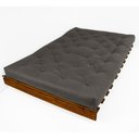 Ver imagem 3 de Sofá Cama Casal Futon Tokio D33 Madeira Maciça Cor Imbuia - Cinza