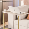Mesa Suporte Home Office Bancada para Computador Notebook com Pés de Ferro Thor - Pérola/dourado - 3