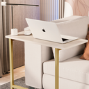 Ver imagem 3 de Mesa Suporte Home Office Bancada para Computador Notebook com Pés de Ferro Thor - Pérola/dourado
