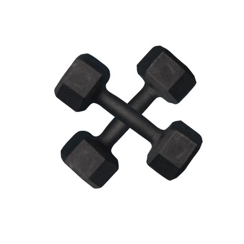 Par de Halter Sextavado Pintado 2kg Academia Treino Fitness