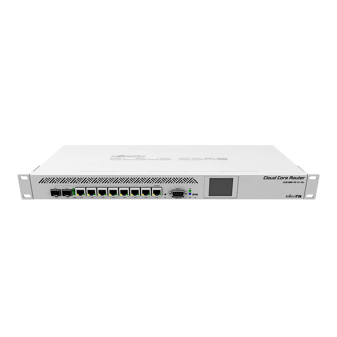 Roteador Routerboard Mikrotik CCR1009-7G-1C-1S , 7x Portas Ethernet, 1x Porta SFP