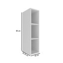 Ver imagem 3 de Armário Aéreo Cozinha 20 cm Grazi 3 Prateleiras Branco - Tecno Mobili