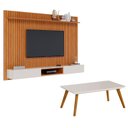 Ver imagem 1 de Painel Suspenso Loft 2.2 com Mesa de Centro Classic Nature Off White - Imcal