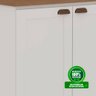 Balcão Cozinha Genialflex Provençal Branco com Tampo Ébano - 6