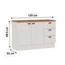 Ver imagem 3 de Balcão Cozinha Genialflex Provençal Branco com Tampo Ébano