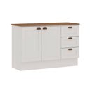 Ver imagem 2 de Balcão Cozinha Genialflex Provençal Branco com Tampo Ébano