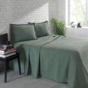Ver imagem 2 de Kit Colcha Casal Piquet Verde 100% Algodão 3 Peças Dohler