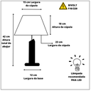 Ver imagem 4 de Abajur Quarto Tradicional Clássico Cúpula Tecido