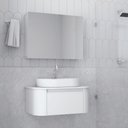 Ver imagem 2 de Conjunto Gabinete Suspenso Estela 1 Gaveta 1 Prateleira MDF 80cm Branco Venturi