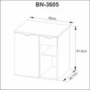 Ver imagem 3 de Conjunto Kit para banheiro 80cm com Gabinete espelheira e cuba CJ43018-105 Móvel na Caixa Branco