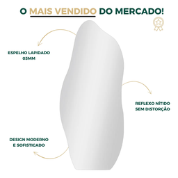 Espelho Grande Corpo Inteiro Lapidado Orgânico Decorativo 150x60cm Luxo - 8