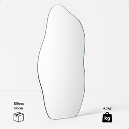 Espelho Grande Corpo Inteiro Lapidado Orgânico Decorativo 150x60cm Luxo - 2