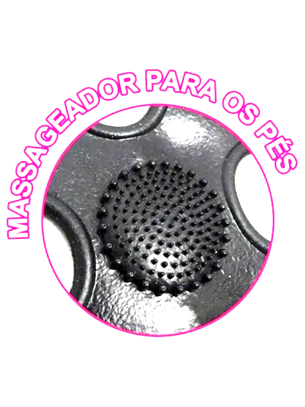 Tapete PVC Antiderrapante Para Box C/ Massageador Eficience:Preto - 2