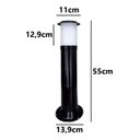 Ver imagem 2 de Poste Balizador Luminária Casa Sítio Jardim 50cm Verde Kit 5