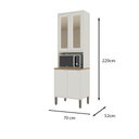 Ver imagem 2 de Cozinha Completa 12 Portas Cooktop 5 Bocas Paris 5 Peças Salleto:cinamomo/off