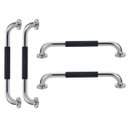 Ver imagem 1 de Barra de Apoio 30cm Inox Kit 4 Unidades Superficie Antiderrapante Banheiro Box Idoso Criança Gestant