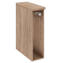 Balcão Porta Toalha Pano Nicho Toalheiro Mdf Multiuso Organizador Cozinha Marrom Madeira - 1