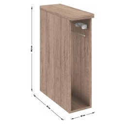 Balcão Porta Toalha Pano Nicho Toalheiro Mdf Multiuso Organizador Cozinha Marrom Madeira - 2