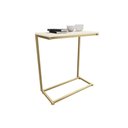 Ver imagem 1 de Mesa Lateral Sala Industrial LI025 Off/Dourado Kappesberg
