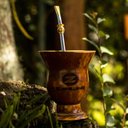Ver imagem 4 de Bomba de Chimarrão Aço Niquelado Anel Superior Cuia Tradição