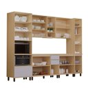 Ver imagem 7 de Cozinha Completa 100% MDF 6 Peças com Torre Quente e Tampo 310cm Aura Luciane Móveis