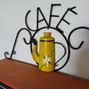 Ver imagem 4 de Prateleira de Café Porta Tempero 60cm Tema Bule Amarelo Sudeste Rústico