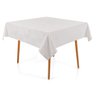 Toalha de Mesa Quadrada 8 Lugares Sempre Limpa Lotus Branca Karsten - 1