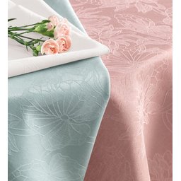 Toalha de Mesa Quadrada 8 Lugares Sempre Limpa Lotus Branca Karsten - 2